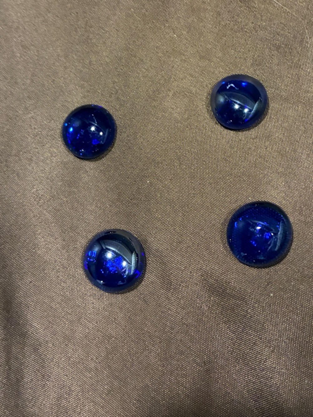 Blue Rain Deep Blue Glass Gems - Set of 4 blue glass gems